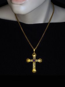 Antique cross necklace
