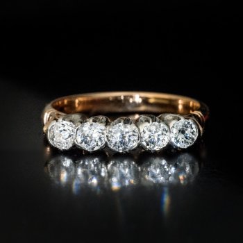 Antique five stone diamond ring