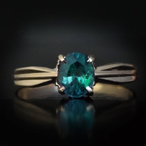 Rare Russian alexandrite engagement ring