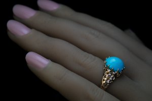 Antique turquoise ring