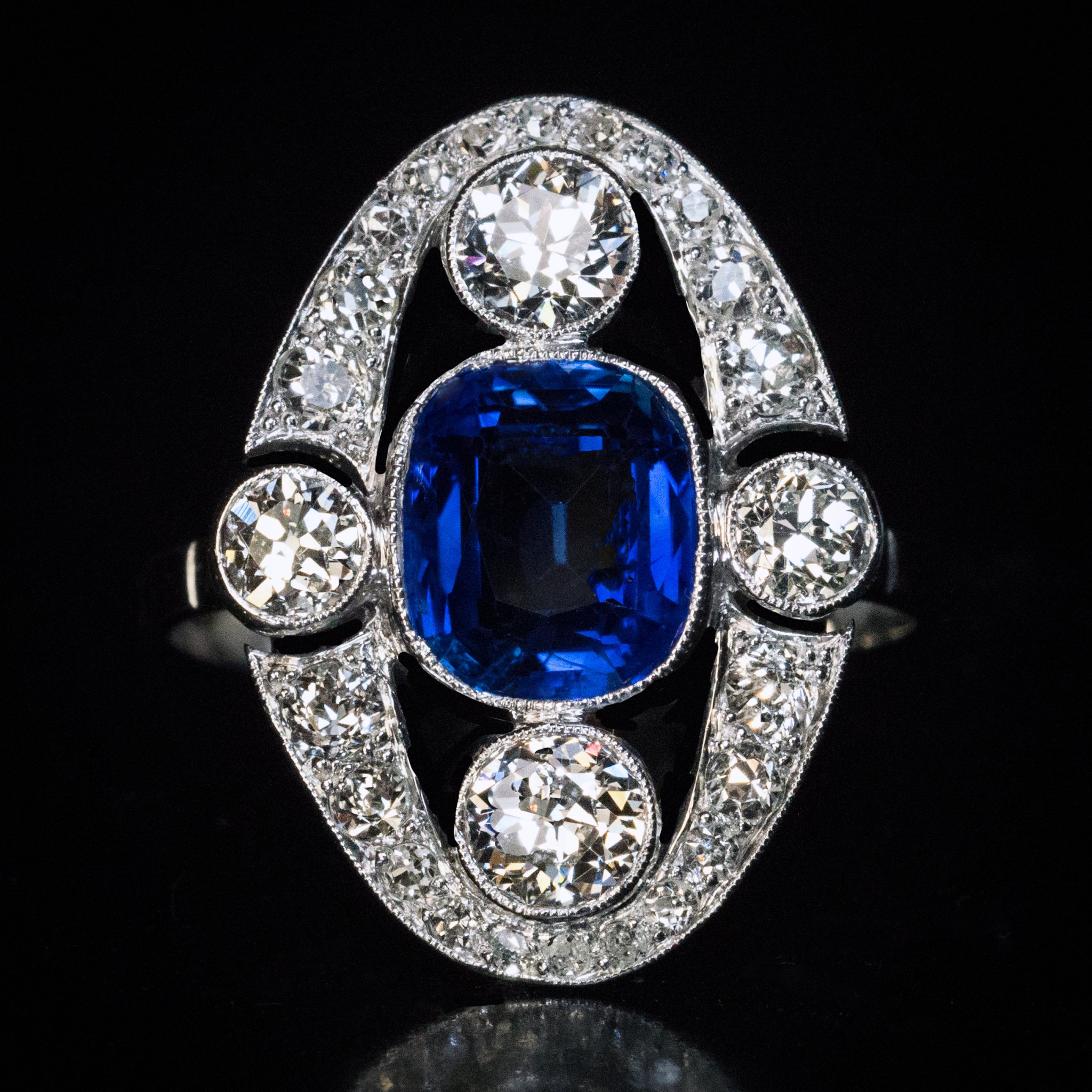 Sapphire Engagement Rings - Antique Jewelry | Vintage Rings | Faberge ...