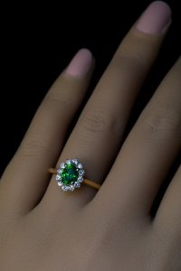 Russian demantoid ring