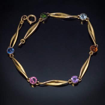 antique jewelled gold bracelet