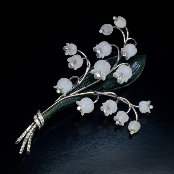 Vintage lily of the valley brooch by Paltscho