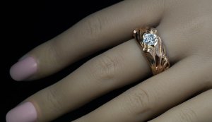 Antique Art Nouveau diamond ring