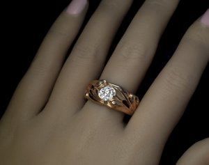 Art Nouveau antique diamond ring