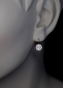 Old European cut diamond earrings