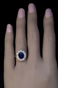 Antique sapphire engagement ring