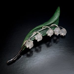 Vintage lily of the valley brooch