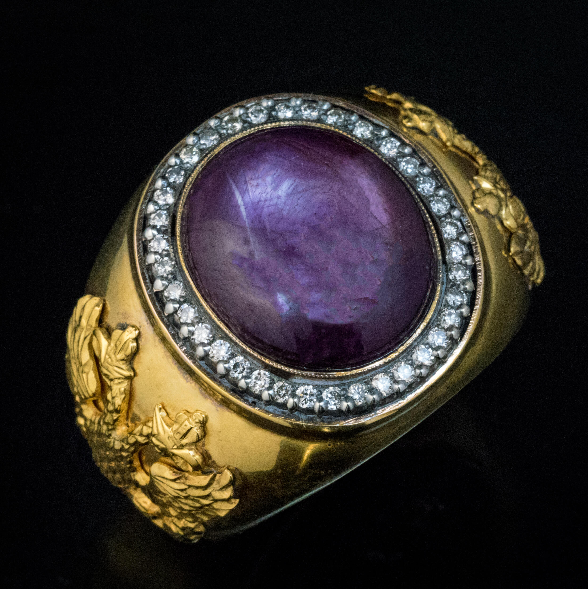RACO Watch and Jewelry - Deep purple amethyst stone in a pretty 14kt white  gold ring with diamond accents Perfect for the February birthday girl  #february#februarybirthday#februarybirthstone#amethyst#amethystjewelry#amethystring#purplegemstone  ...