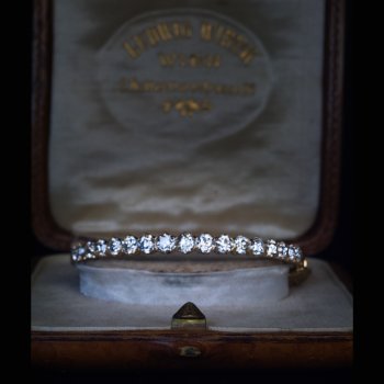 Antique diamond bangle bracelet