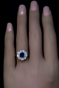 Antique sapphire engagement ring
