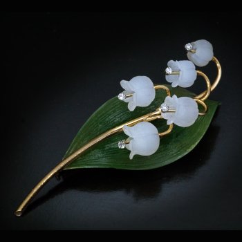 Vintage lily of the valley brooch