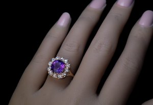 Siberian amethyst ring