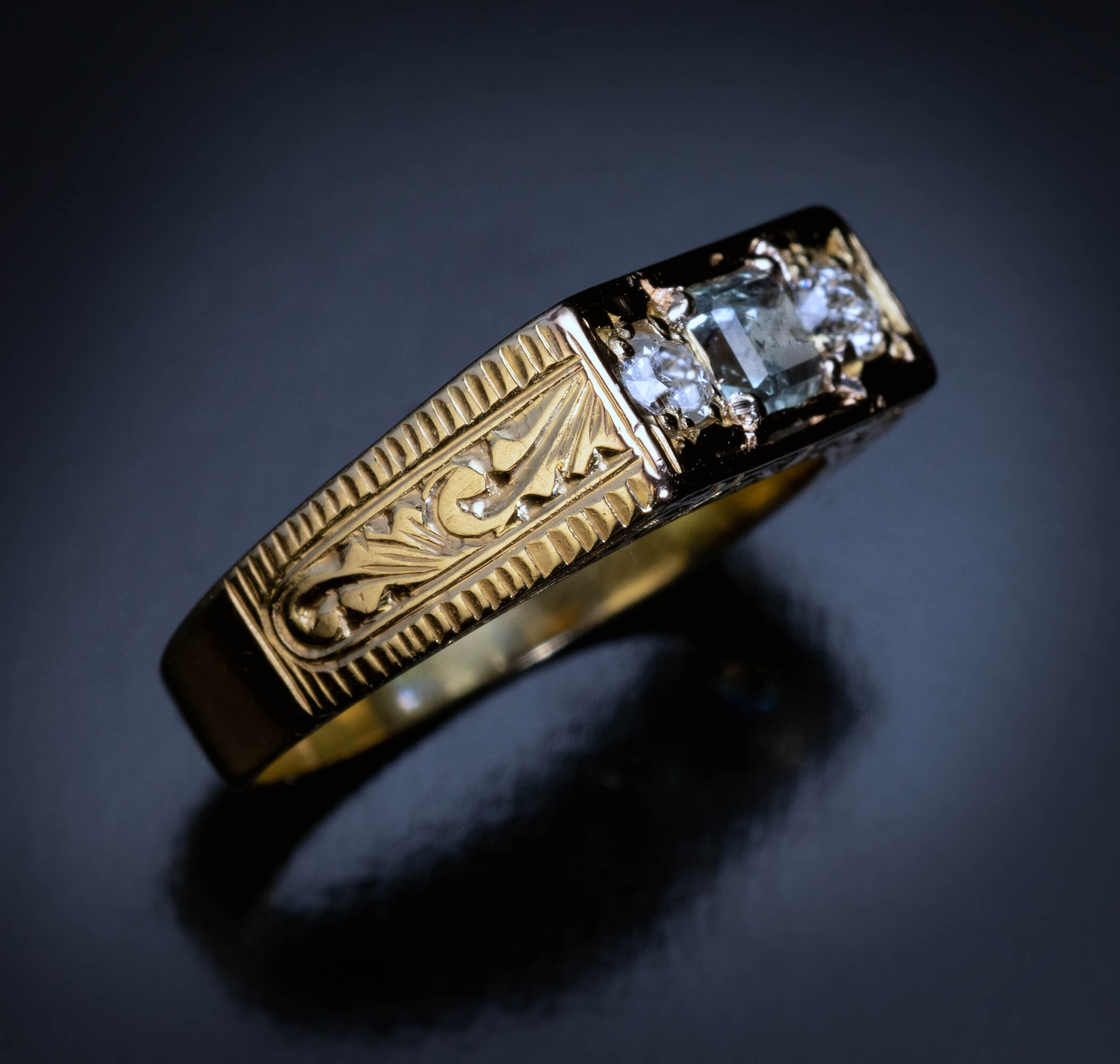 Antique Russian Alexandrite Diamond Unisex Ring Ref: 428754 - Antique ...