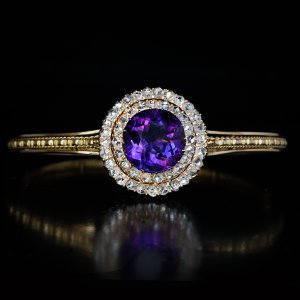 Antique Siberian amethyst Russian bangle bracelet