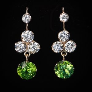Russian demantoid earrings