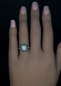 Old European cut diamond engagement ring