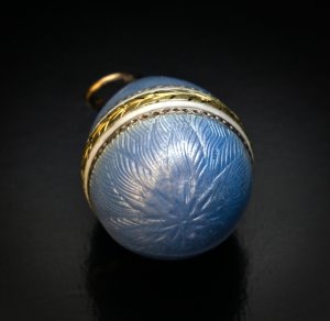 Faberge guilloche enamel egg pendant for sale