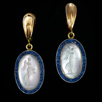 Antique intaglio earrings