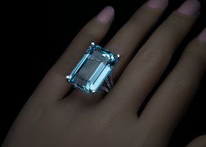 Aquamarine cocktail ring