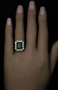 Green tourmaline ring for sale