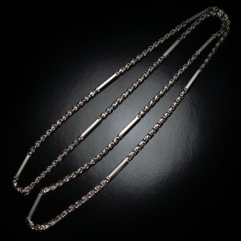 Art Deco era vintage platinum chain necklace