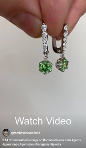 Demantoid earrings video