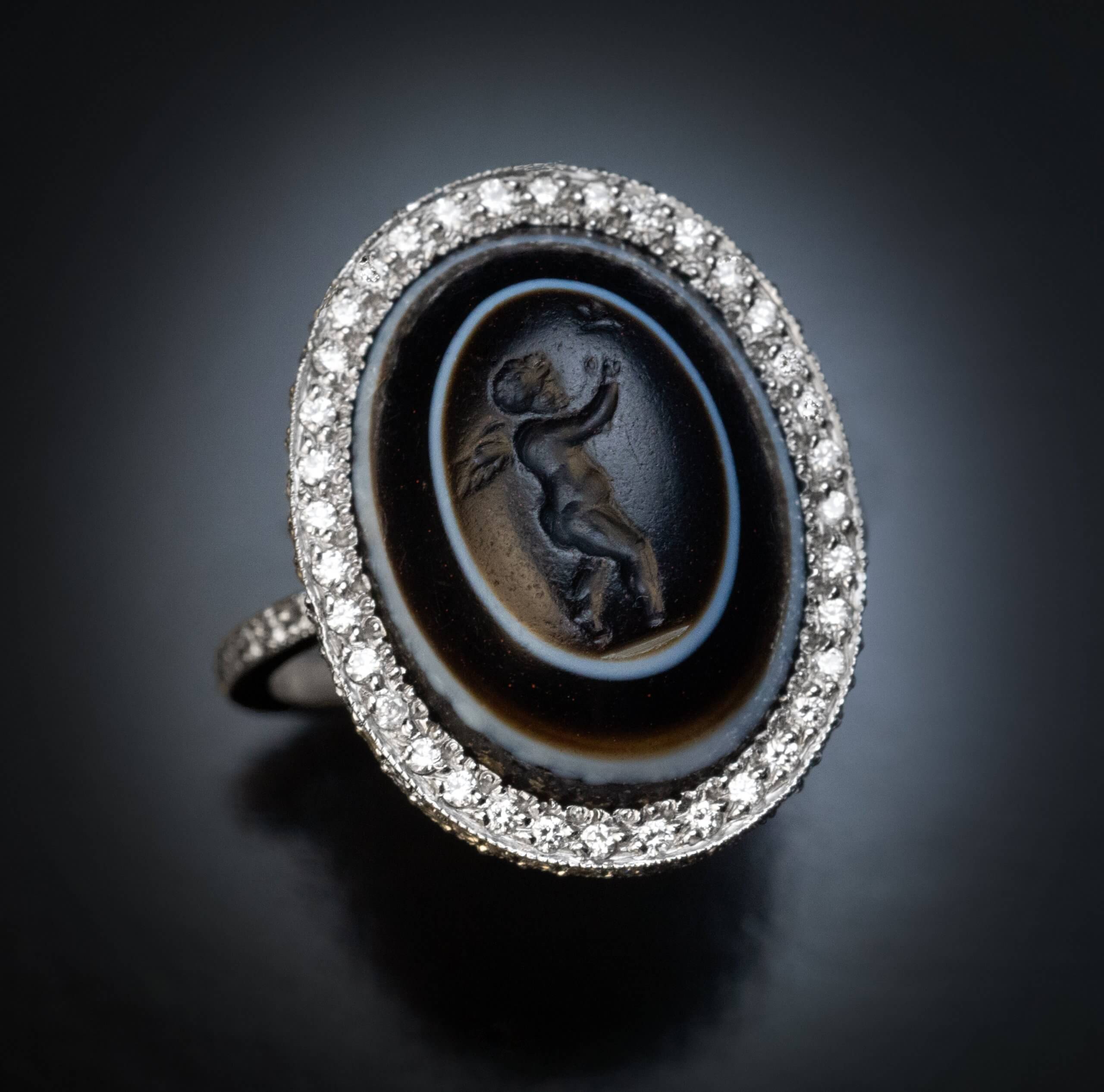 Unique Ancient Roman Intaglio Engagement Ring Ref: 981456 - Antique ...