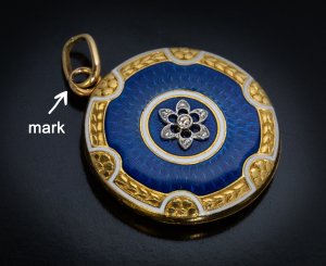 Belle Epoque jewelry - French enamel pendant