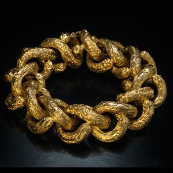 19th century antique gold link bracelet