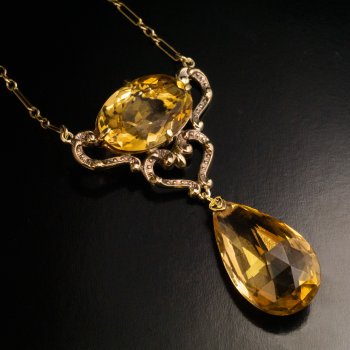 Antique citrine necklace