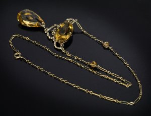 Antique citrine necklace