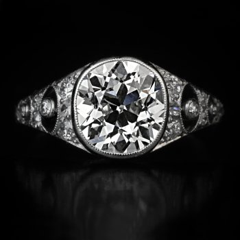 Antique French diamond engagement ring