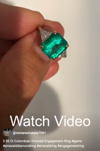 Colombian emerald ring video