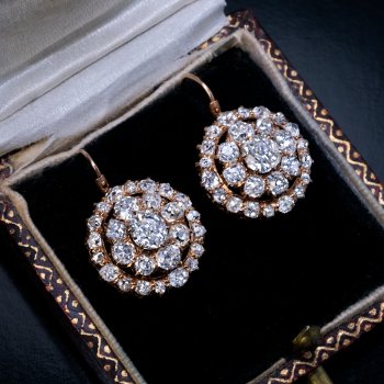 Antique Russian diamond earrings by Alexander Tillander