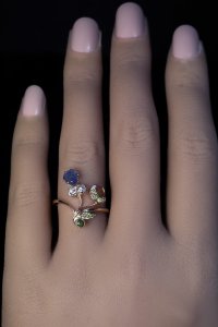 Art Nouveau Alexandrite Russian ring