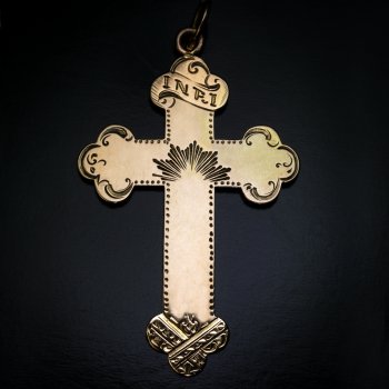 19th century Russian gold cross