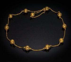 Vintage Byzantine style gold necklace