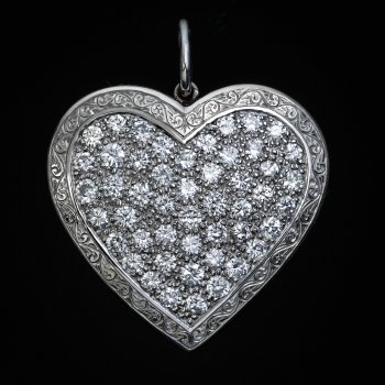 Diamond heart pendant