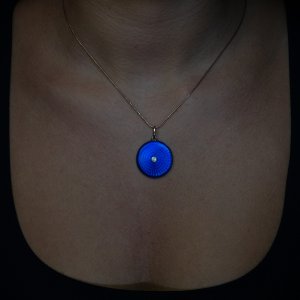 3rd Artel guilloche enamel pendant