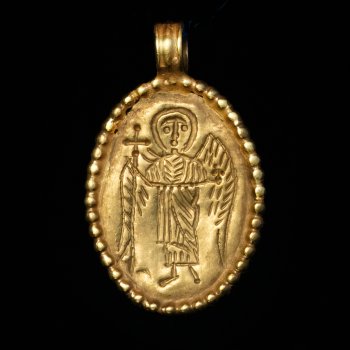 Byzantine gold pendant with angel c. 500 - 600 AD