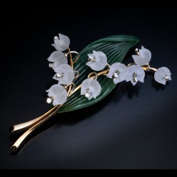 Lily of the Valley vintage brooch