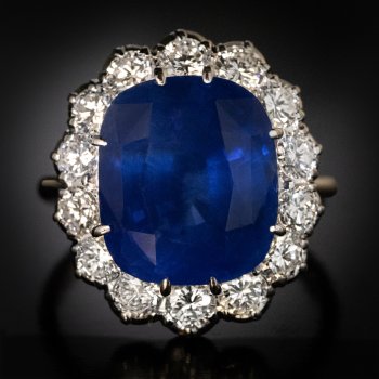 10 ct Ceylon sapphire engagement ring