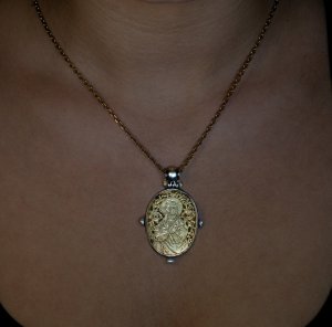 Antique locket necklace