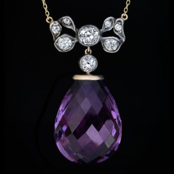 Antique amethyst necklace