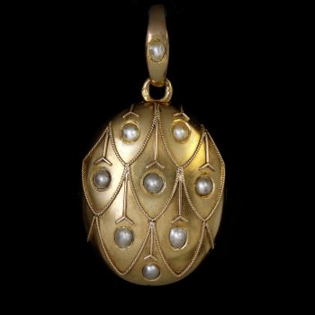 19th century antique locket necklace