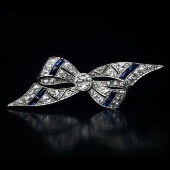 Art Deco bow brooch