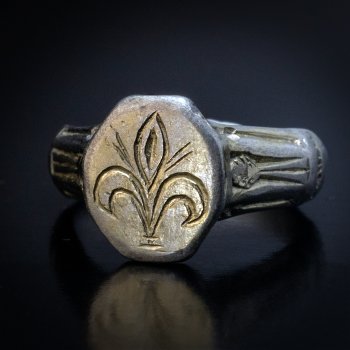 Medieval ring with fleur de lis c. 1250 -1350