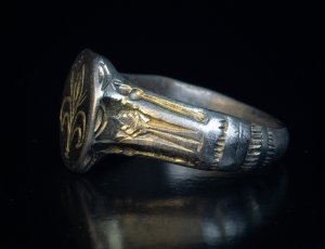 Medieval silver ring